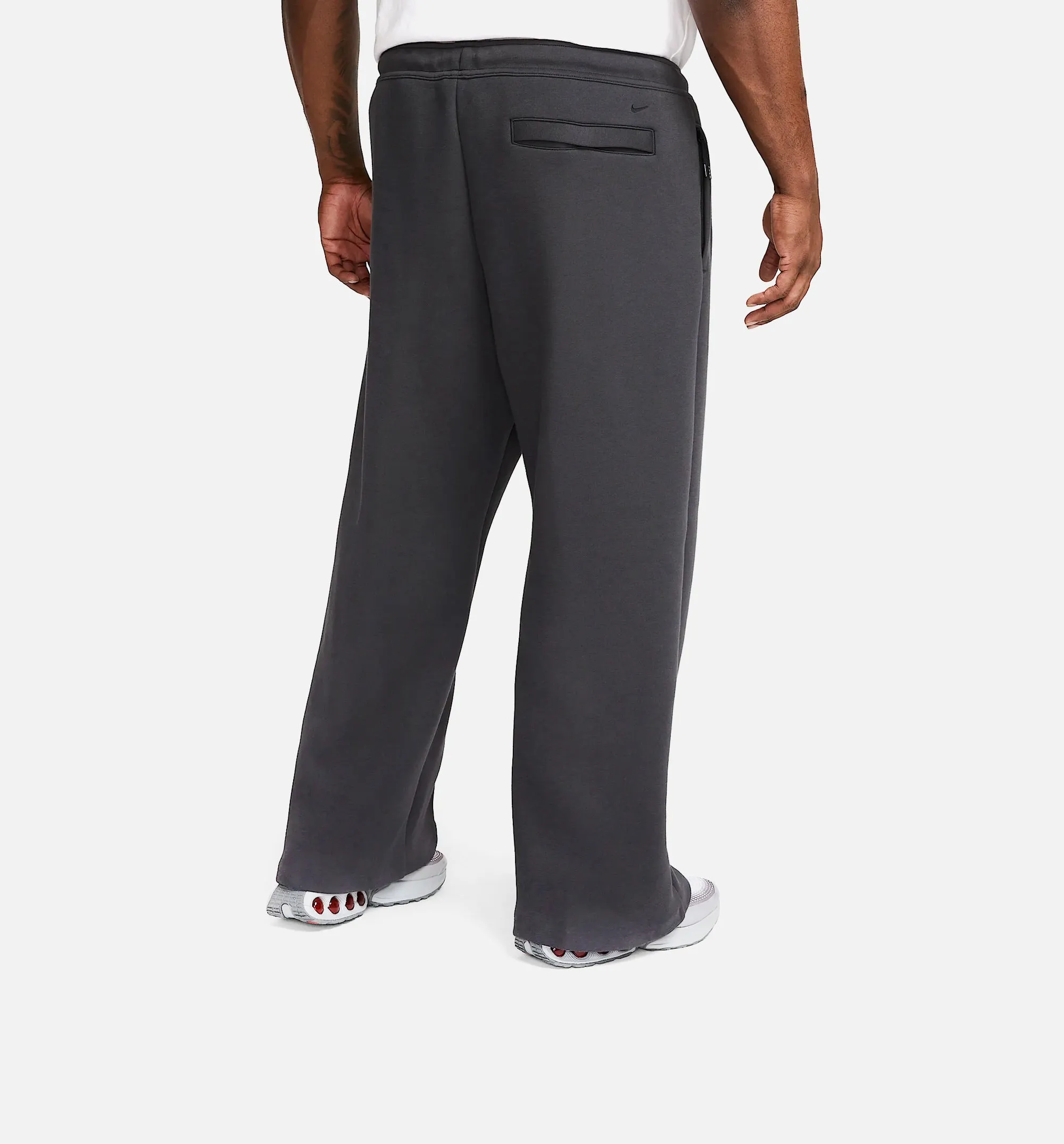 Nike Clothing Tech Fleece Wide Leg Mens Pant - Black/Black