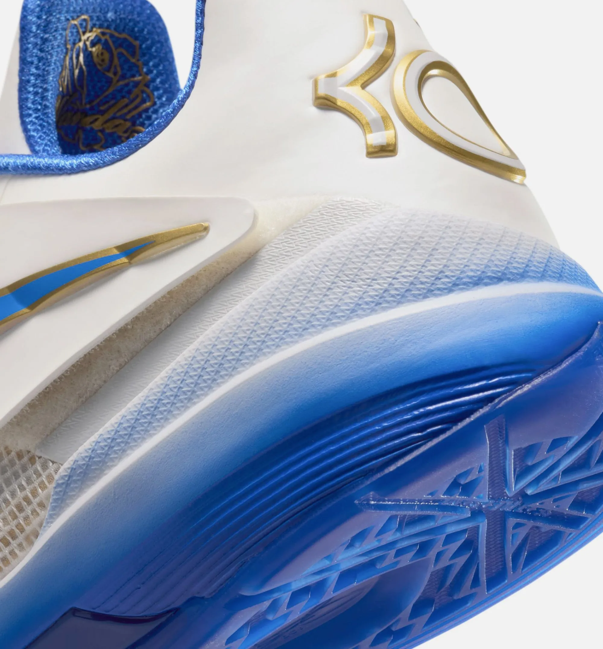 Nike Clothing Zoom KD 4 Alternate MVP Mens Lifestyle Shoe - Summit White/Hyper Royal/Metallic Gold