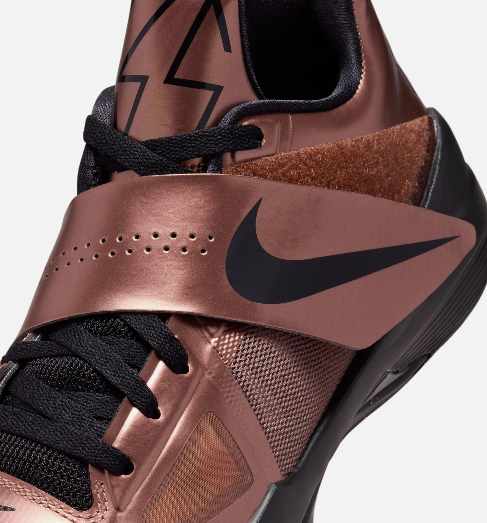 Nike Clothing Zoom KD 4 Christmas Mens Lifestyle Shoe - Metallic Copper/Black