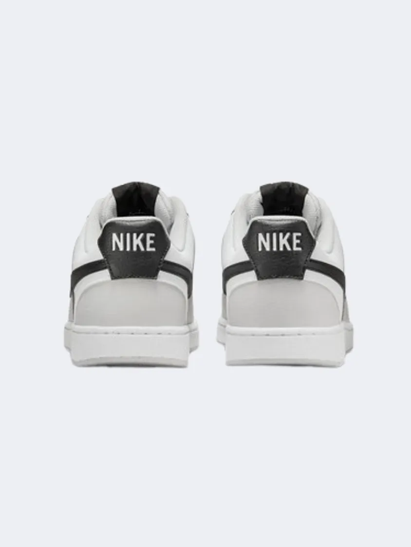 Nike Court Vision Men Lifestyle Shoes Grey Fog/White/Black Mens Urban Style Comfort Shoes