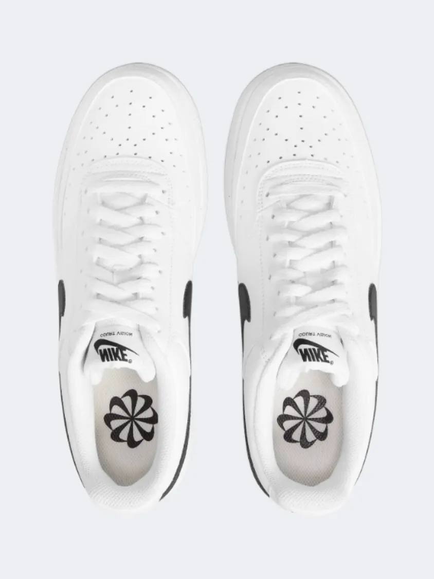 Nike Court Vision Next Nature Men Lifestyle Shoes White/Black Mens Casual Everyday Sneakers