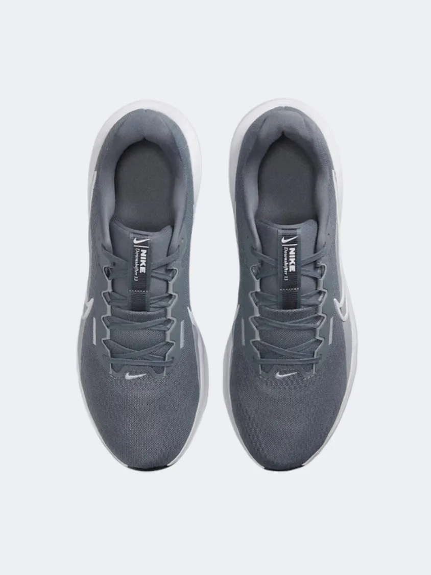 Nike Downshifter 13 Men Running Sneakers Grey/Platinum/White Mens Urban Style Comfort Shoes