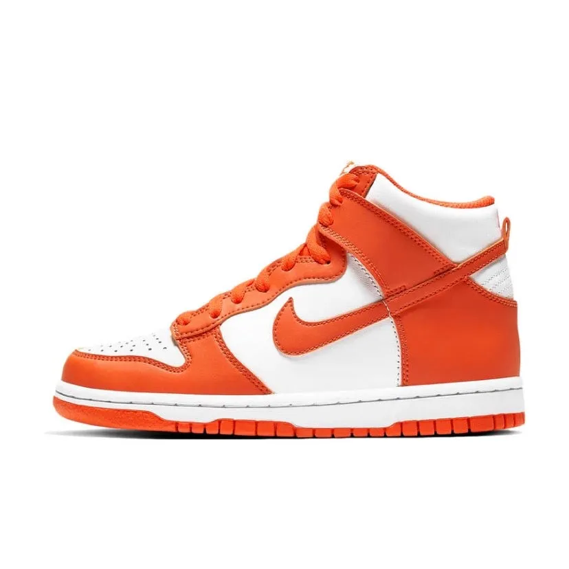 Nike Dunk Hi Retro GS Syracuse White Orange Blaze White Iconic Sneakers