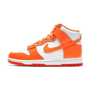 Nike Dunk Hi Retro Syracuse White Orange Blaze White Nike Dunk sneakers with classic silhouette