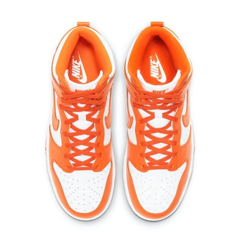 Nike Dunk Hi Retro Syracuse White Orange Blaze White Iconic Sneakers