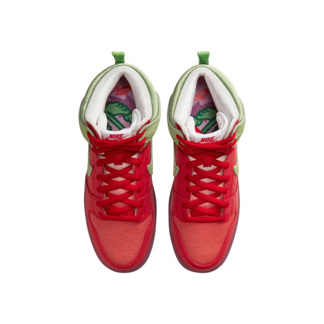 Nike Dunk Hi Strawberry Cough Regular Box University Spanich Green White Iconic Sneakers