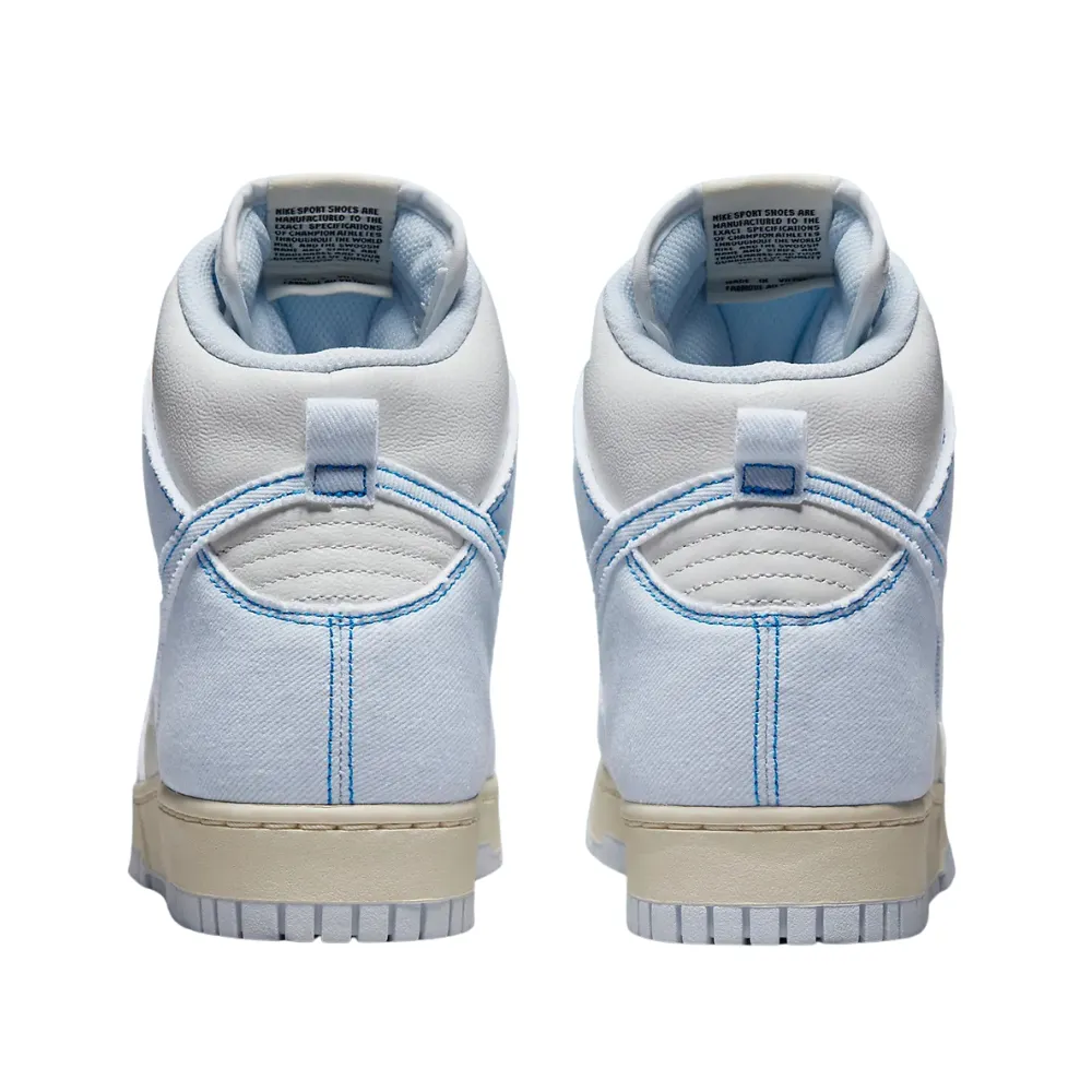 Nike Dunk High 1985 Blue Denim Light Blue White Blue Iconic Sneakers
