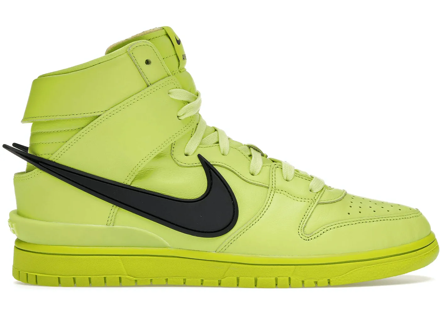 Nike Dunk High AMBUSH Flash Lime Nike Dunk sneakers with vintage style