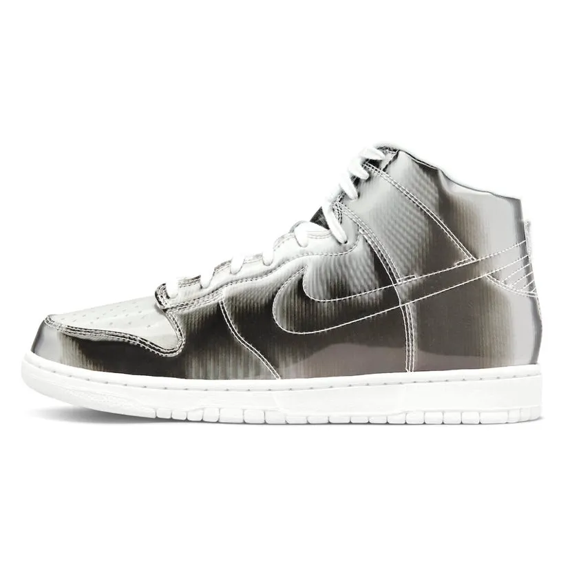 Nike Dunk High CLOT Flux  Metallic Silver White Iconic Sneakers