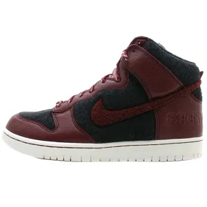 Nike Dunk High Destroyer Black Red Earth Sail Nike Dunk sneakers with classic silhouette
