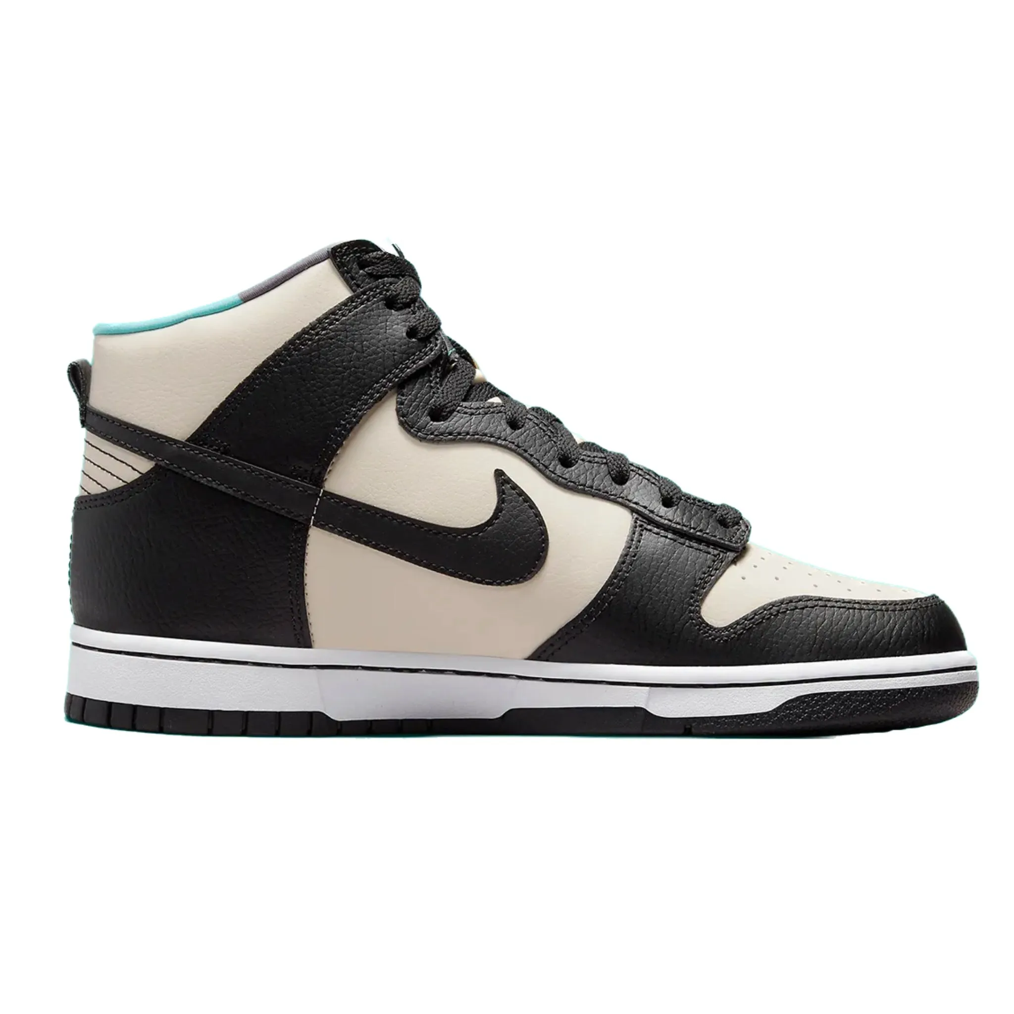 Nike Dunk High EMB Beige Black Washed Teal Pearl White Iconic Sneakers