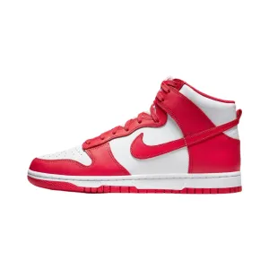 Nike Dunk High (GS) Championship White University Red Nike Dunk sneakers with classic silhouette