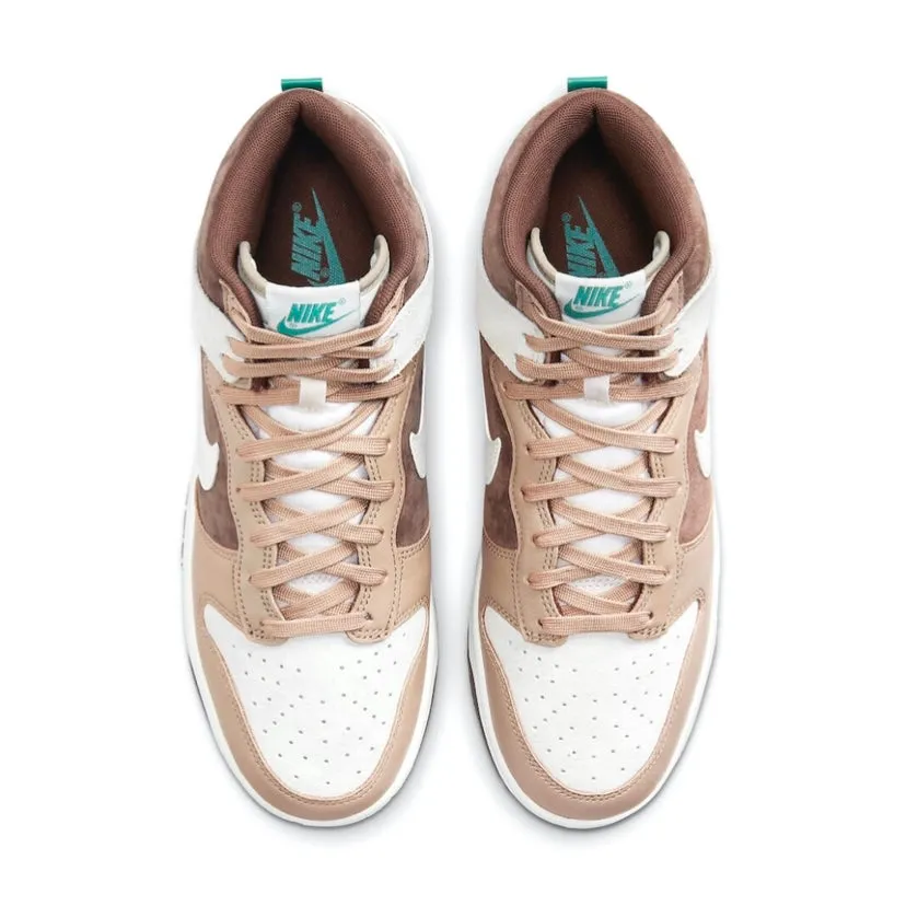 Nike Dunk High Khaki Chocolate Sail Iconic Sneakers