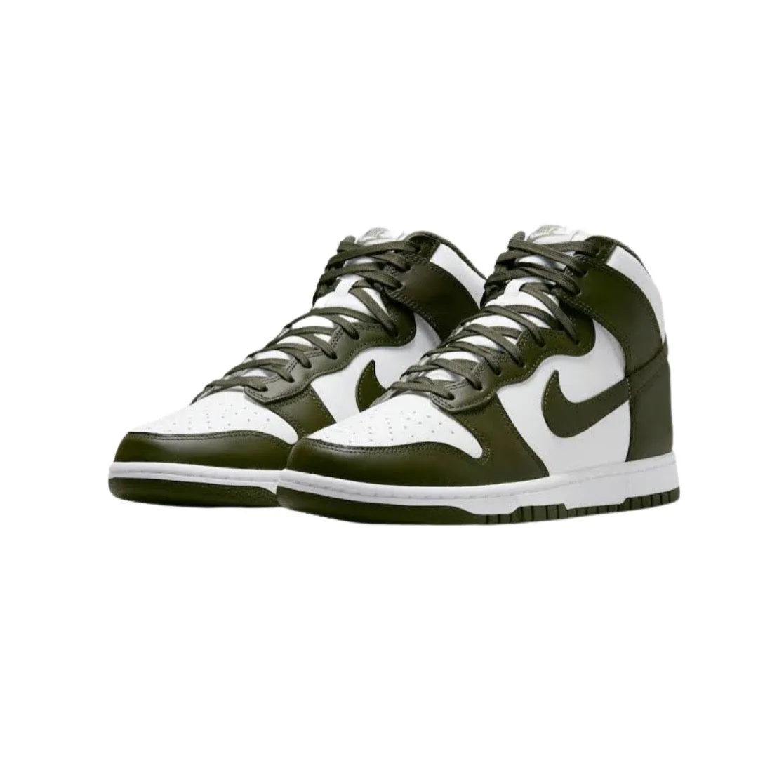 Nike Dunk High Khaki White Iconic Sneakers