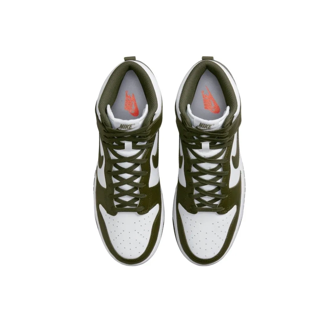 Nike Dunk High Khaki White Iconic Sneakers