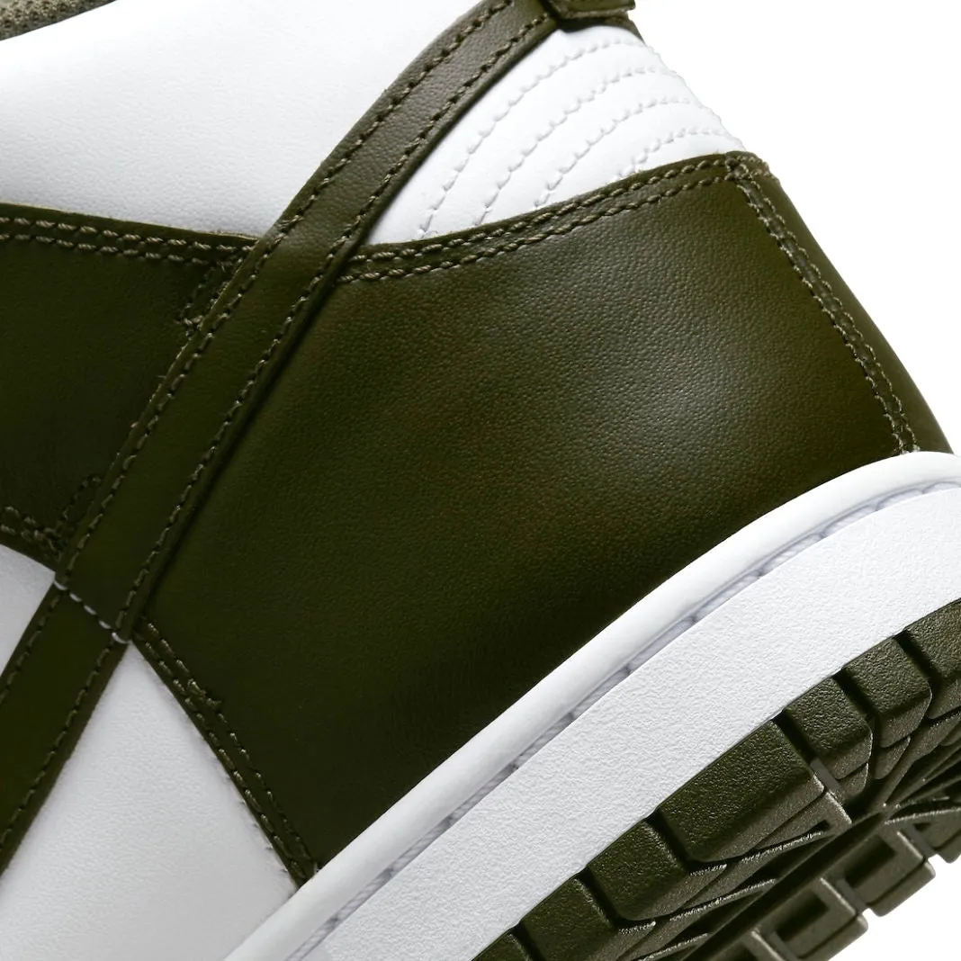 Nike Dunk High Khaki White Iconic Sneakers