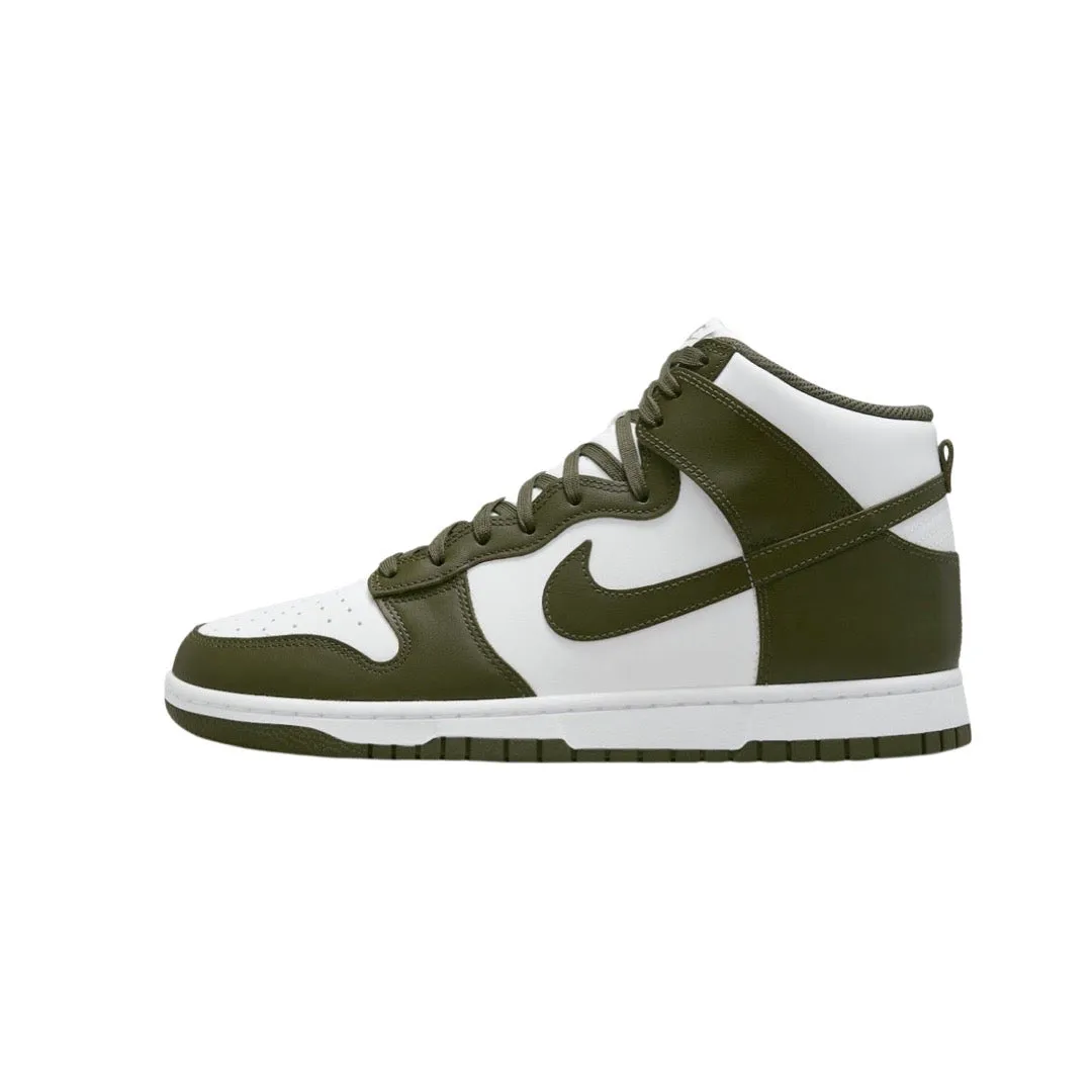 Nike Dunk High Khaki White Nike Dunk sneakers with classic silhouette