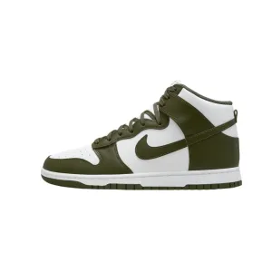 Nike Dunk High Khaki White Nike Dunk sneakers with classic silhouette