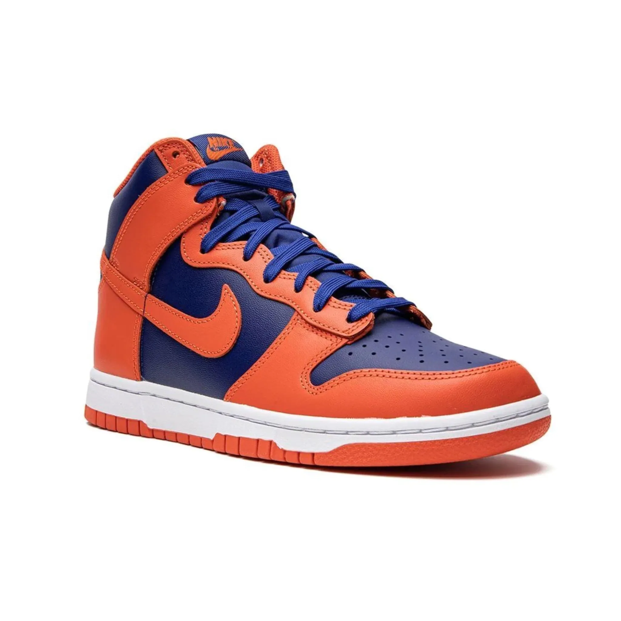 Nike Dunk High Knicks Orange Deep Royal Blue White Orange Iconic Sneakers