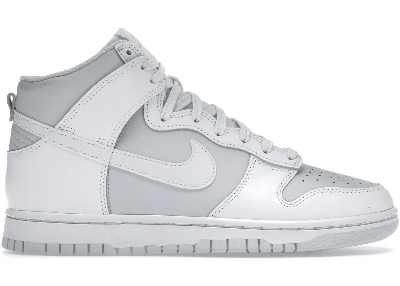 Nike Dunk High Summit White Pure Platinum Nike Dunk sneakers with vintage style