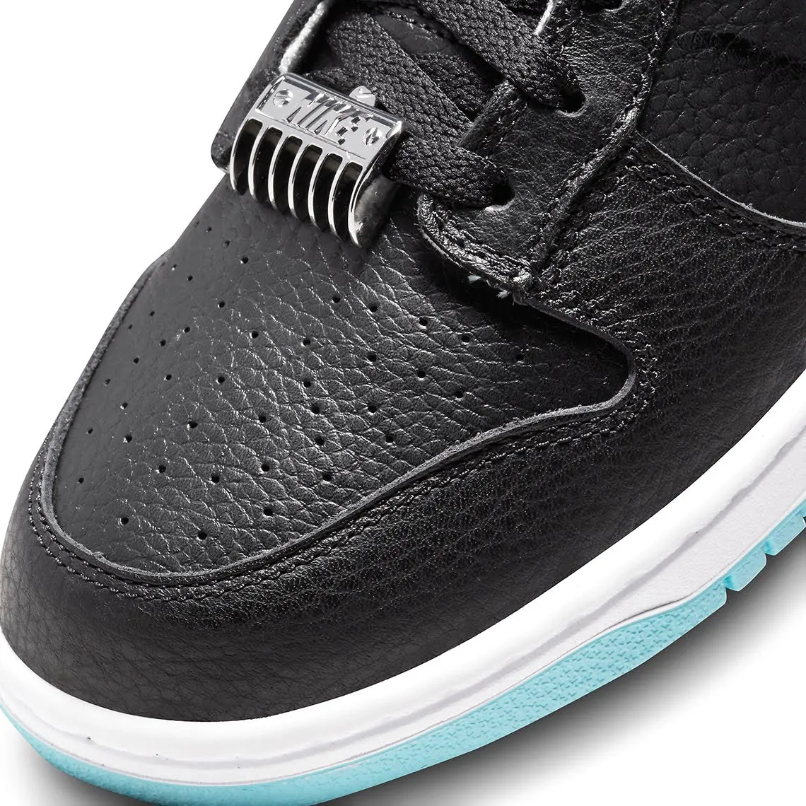 Nike Dunk Low Barber Shop Black Teal Blue Vast Grey White Iconic Sneakers