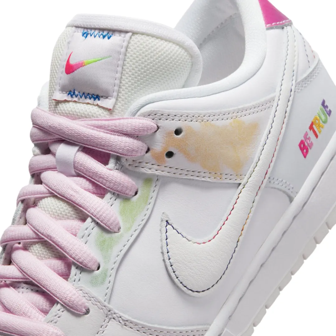 Nike Dunk Low Be True White Summit Rainbow Iconic Sneakers