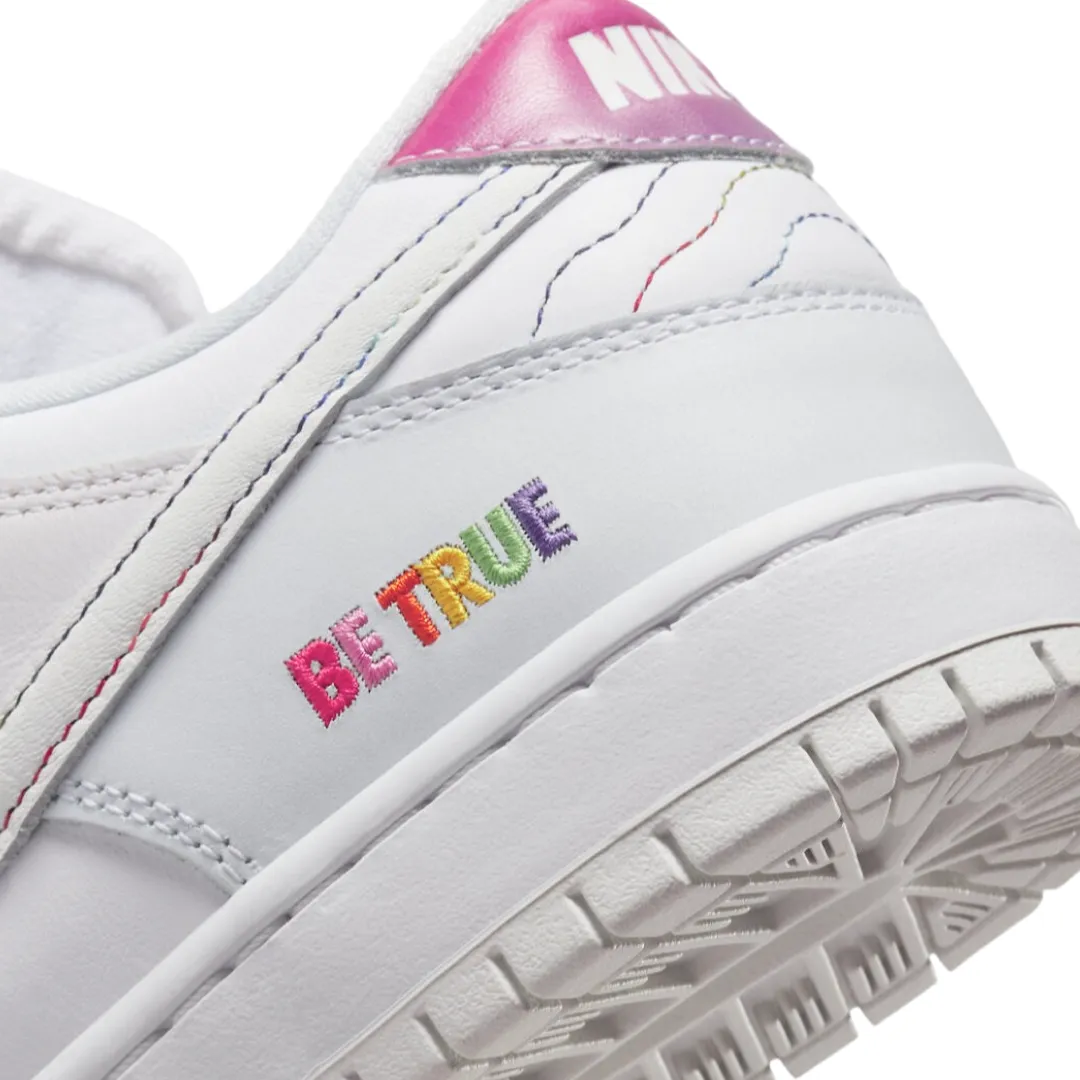 Nike Dunk Low Be True White Summit Rainbow Iconic Sneakers