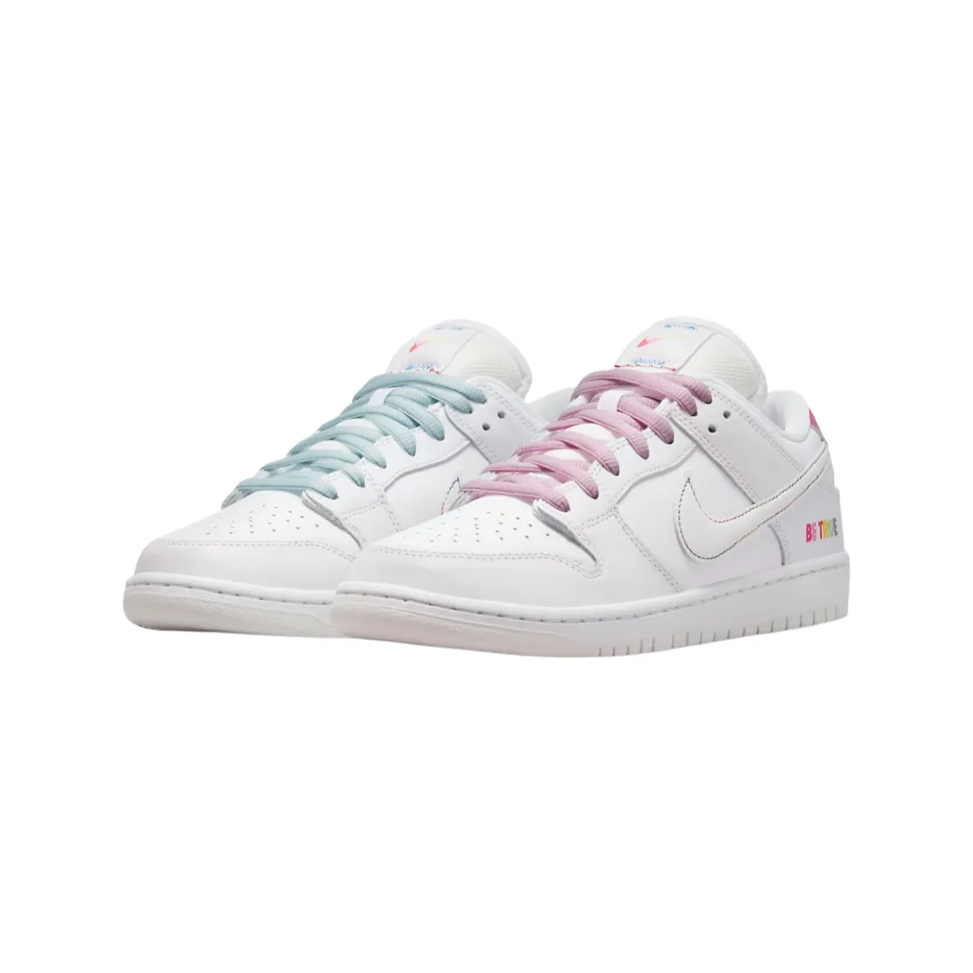 Nike Dunk Low Be True White Summit Rainbow Iconic Sneakers