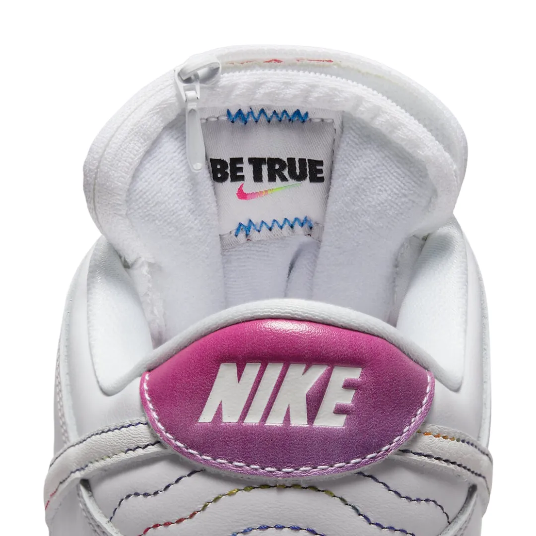 Nike Dunk Low Be True White Summit Rainbow Iconic Sneakers