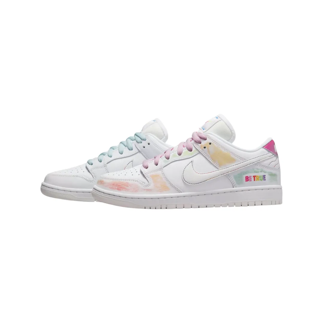 Nike Dunk Low Be True White Summit Rainbow Iconic Sneakers