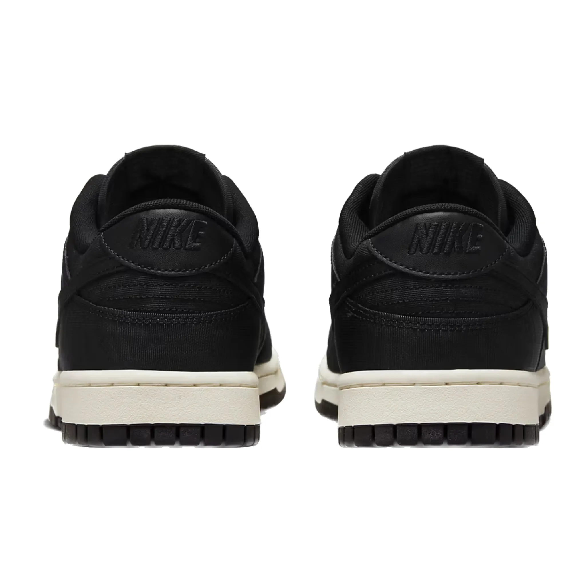 Nike Dunk Low Black Canvas Black Sail Black Iconic Sneakers