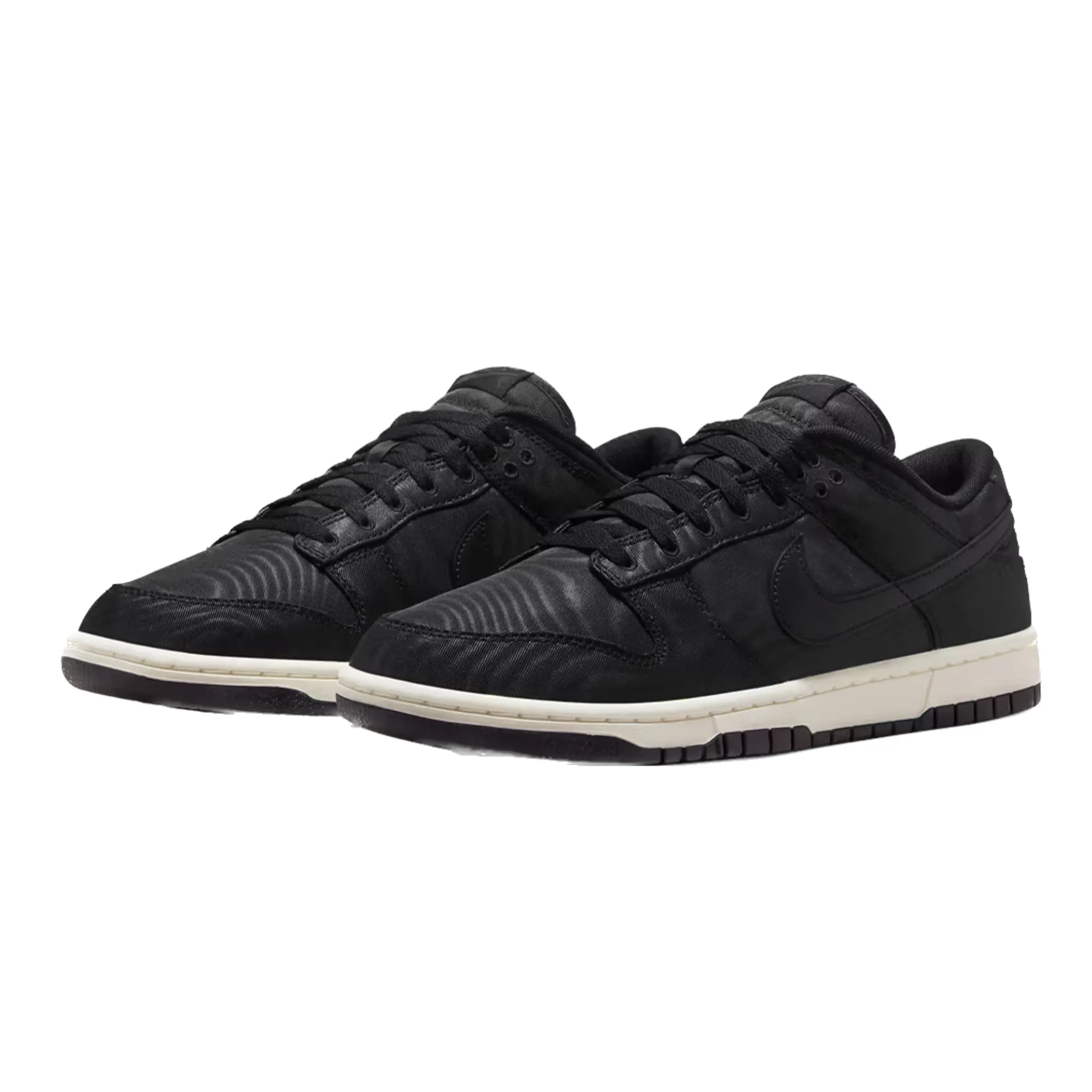 Nike Dunk Low Black Canvas Black Sail Black Iconic Sneakers