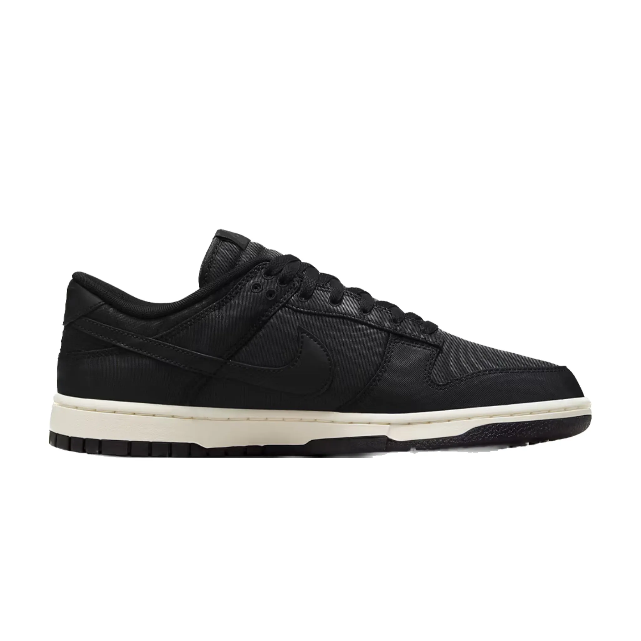 Nike Dunk Low Black Canvas Black Sail Black Iconic Sneakers
