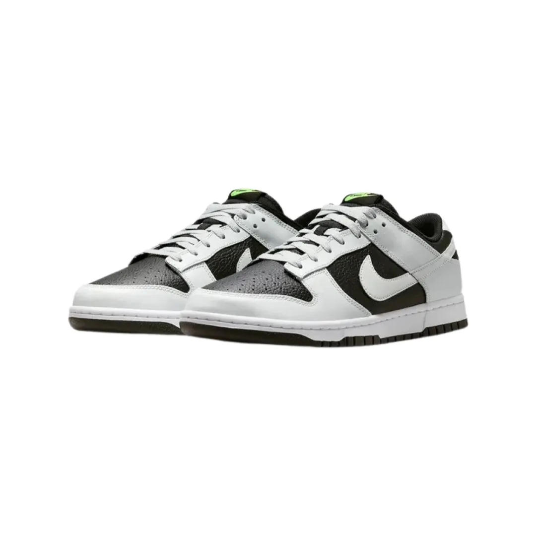 Nike Dunk Low Black Photon Dust Volt White Iconic Sneakers