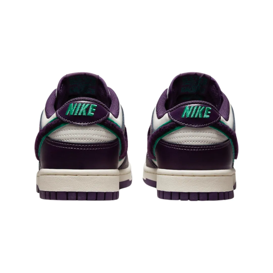 Nike Dunk Low Chenille Swoosh Grand Purple White Iconic Sneakers