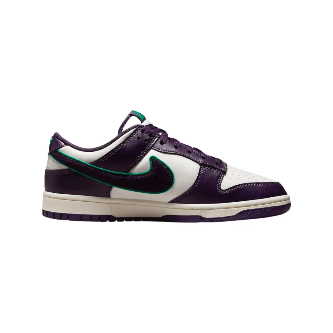 Nike Dunk Low Chenille Swoosh Grand Purple White Iconic Sneakers