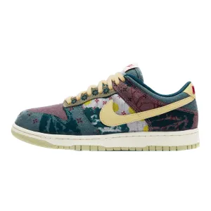 Nike Dunk Low Community Garden Multi Color Midnight Turquoise Cardinal Red Lemon Wash Nike Dunk sneakers with classic silhouette