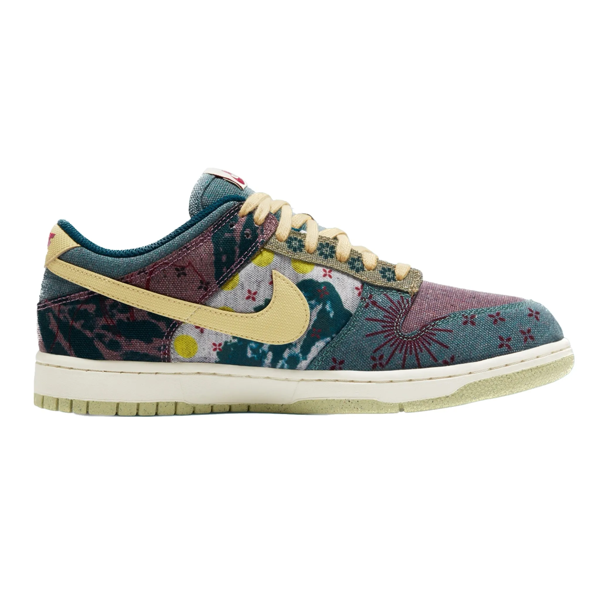 Nike Dunk Low Community Garden Multi Color Midnight Turquoise Cardinal Red Lemon Wash Iconic Sneakers