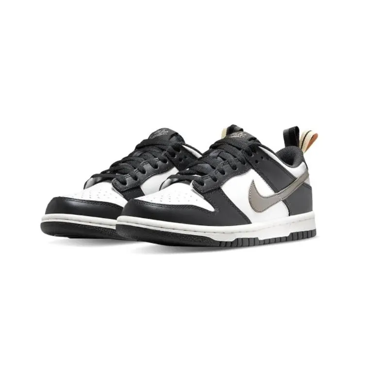 Nike Dunk Low GS Black Metallic Pewter Nike Dunk sneakers with classic silhouette