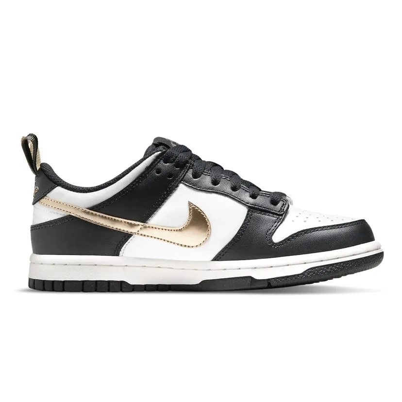 Nike Dunk Low GS Black Metallic Pewter Iconic Sneakers