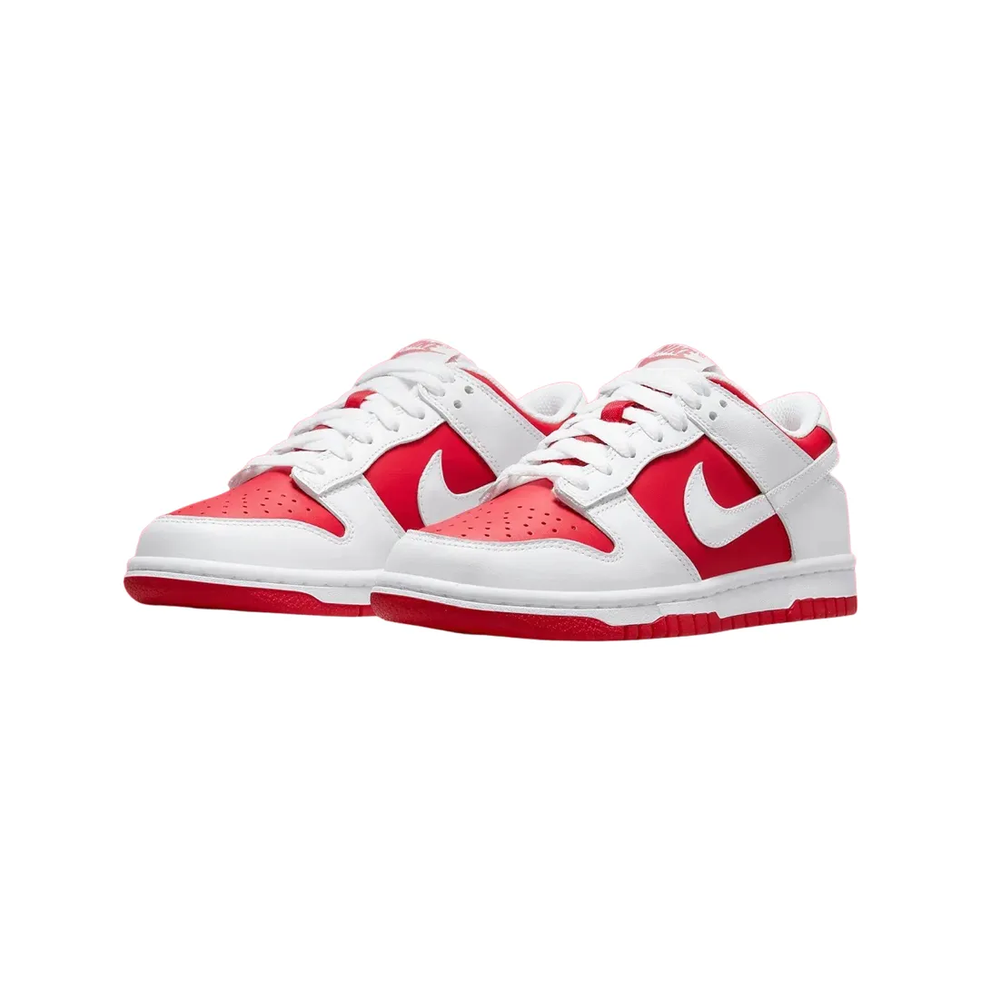 Nike Dunk Low GS Championship University Red White Iconic Sneakers