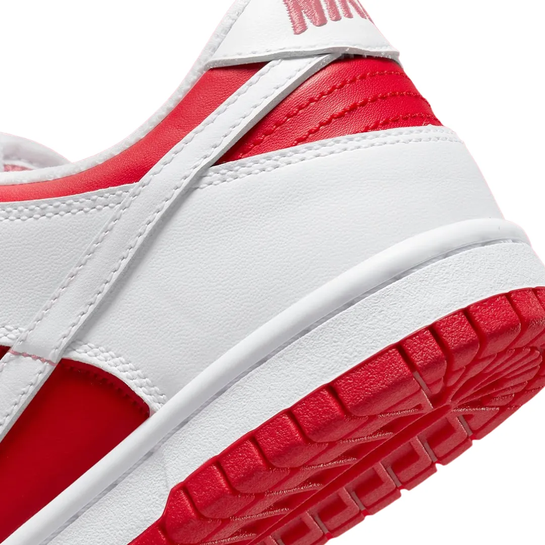 Nike Dunk Low GS Championship University Red White Iconic Sneakers