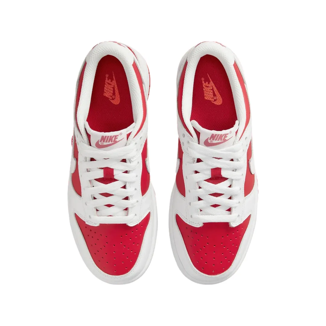 Nike Dunk Low GS Championship University Red White Iconic Sneakers