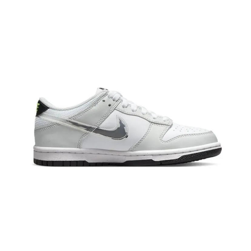 Nike Dunk Low GS Glitch Swoosh Photon Grey Iconic Sneakers
