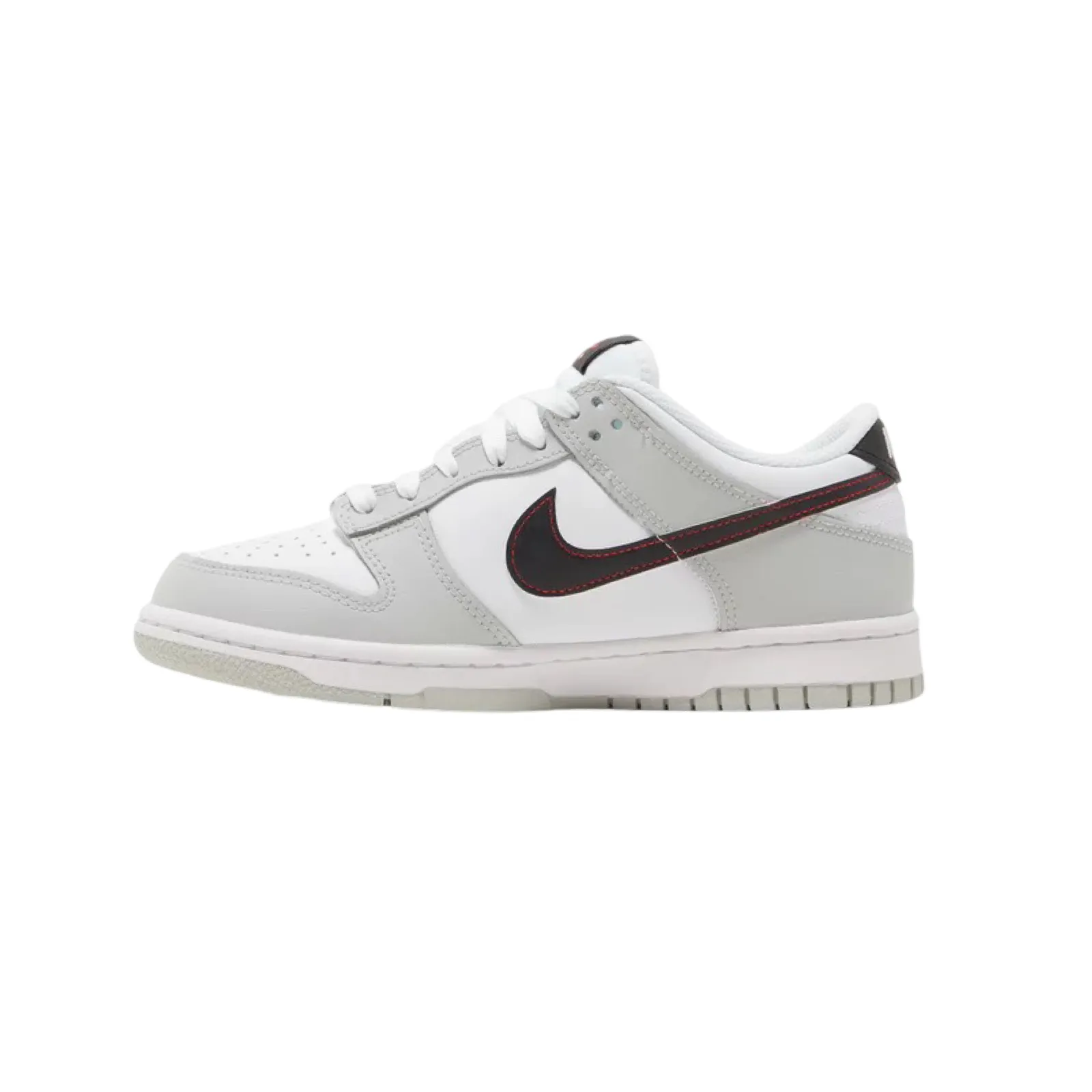 Nike Dunk Low GS Lottery White Grey Black Nike Dunk sneakers with classic silhouette