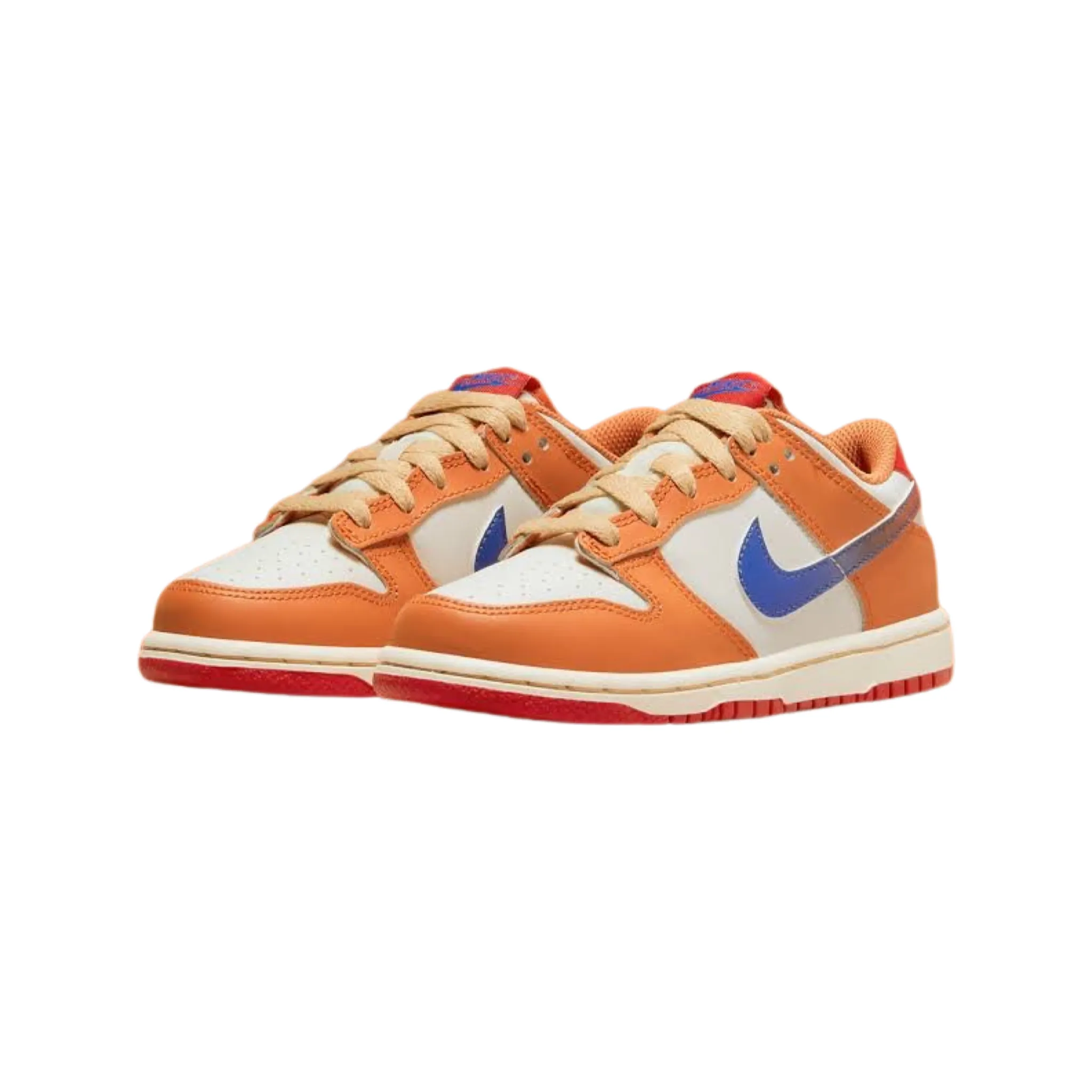 Nike Dunk Low GS Sail Game Royal University Red Nike Dunk sneakers with classic silhouette