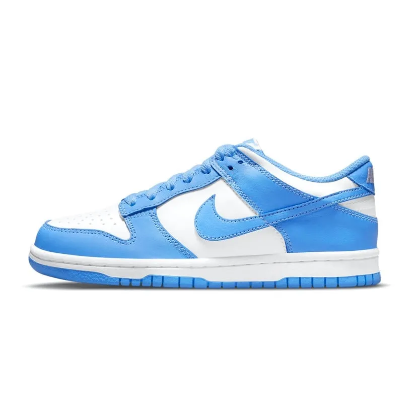 Nike Dunk Low GS UNC 2021 University Blue White Iconic Sneakers