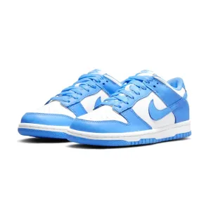 Nike Dunk Low GS UNC 2021 University Blue White Nike Dunk sneakers with classic silhouette