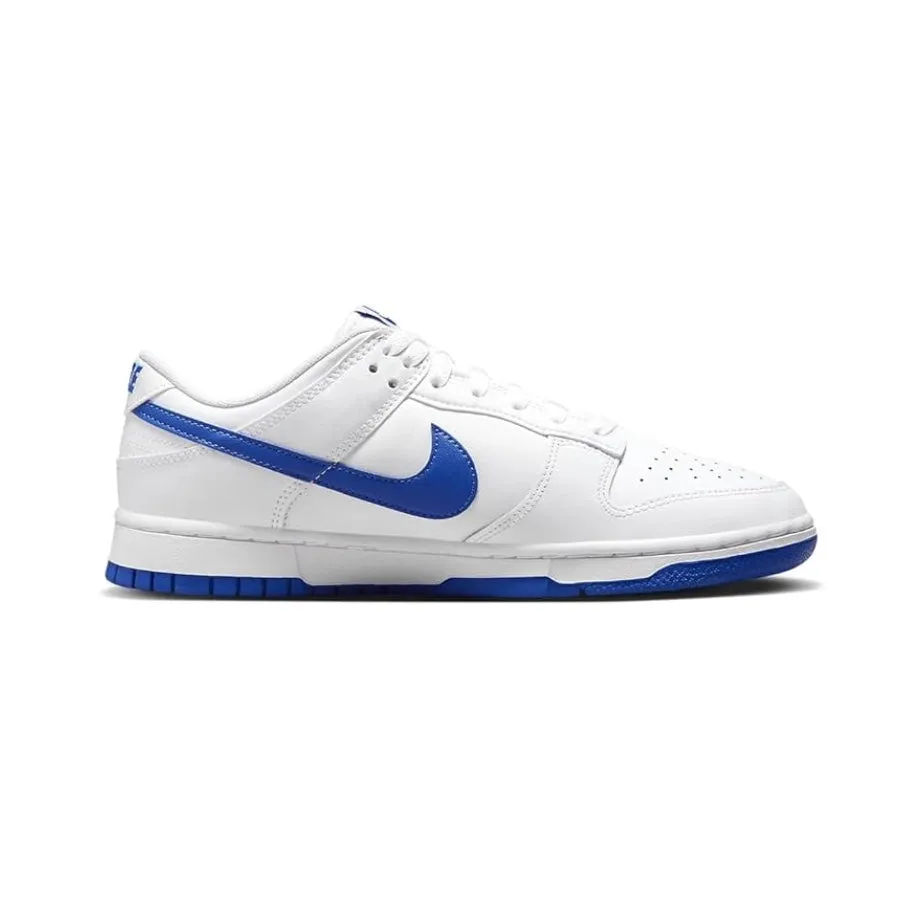 Nike Dunk Low Hyper Royal White Iconic Sneakers