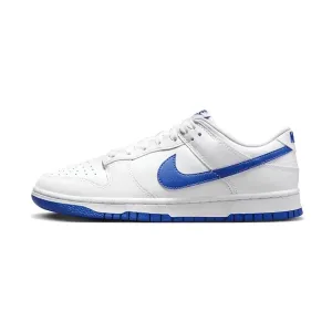 Nike Dunk Low Hyper Royal White Nike Dunk sneakers with classic silhouette